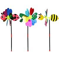 Los mejores  - YARNOW 3 Piezas Insecto Spinner Viento Juguetes Coloridos Dibujos Animados Molino de Viento Juguete Patio Exterior…